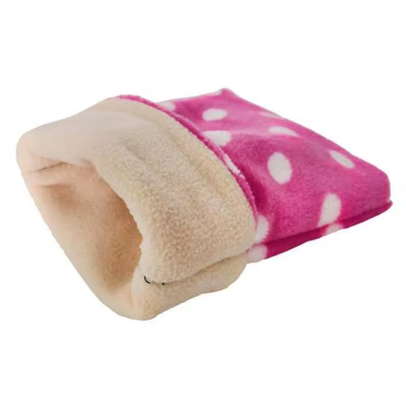 Polka Dot Lovely Plush Sleeping Bag Mini Pet Bed Nest for Guinea Pig Hamster