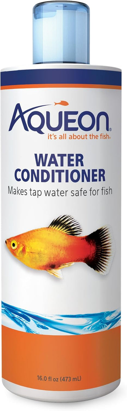 Fish Tank Water Conditioner Bottle, 16 Oz | Water Conditioner for Aquarium Tank, Neutralizes Chlorine and Chloramines in Tap Water; Dosage Cap Included