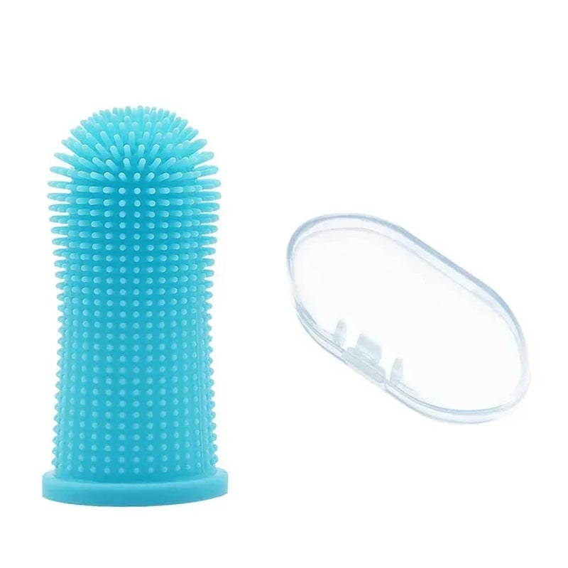 Super Soft Silicone Finger Toothbrush for Dogs and Cats - Nontoxic Teeth Cleaning and Breath Care Tool