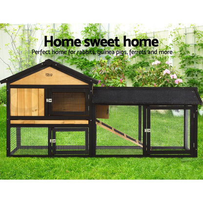 I.Pet Chicken Coop Rabbit Hutch Extra Large Run House Cage Wooden Bunny Outdoor