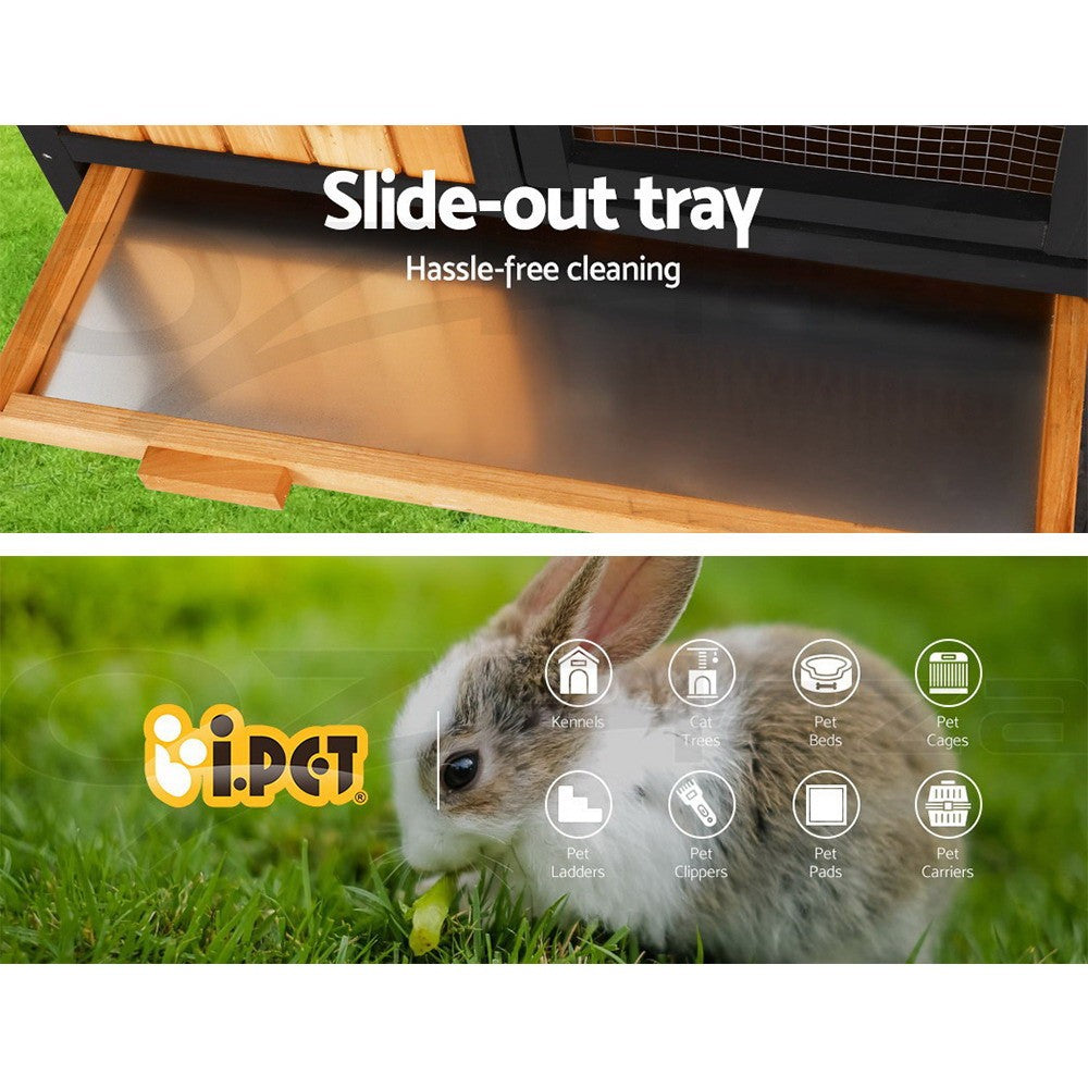 I.Pet Chicken Coop Rabbit Hutch Extra Large Run House Cage Wooden Bunny Outdoor