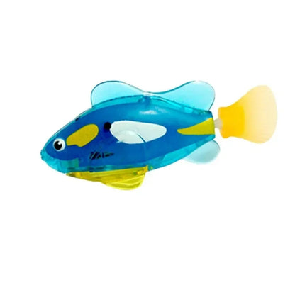 LED Interactive Swimming Robot Fish Toy for Cats - Stimulates Hunting Instincts with Glowing Motion