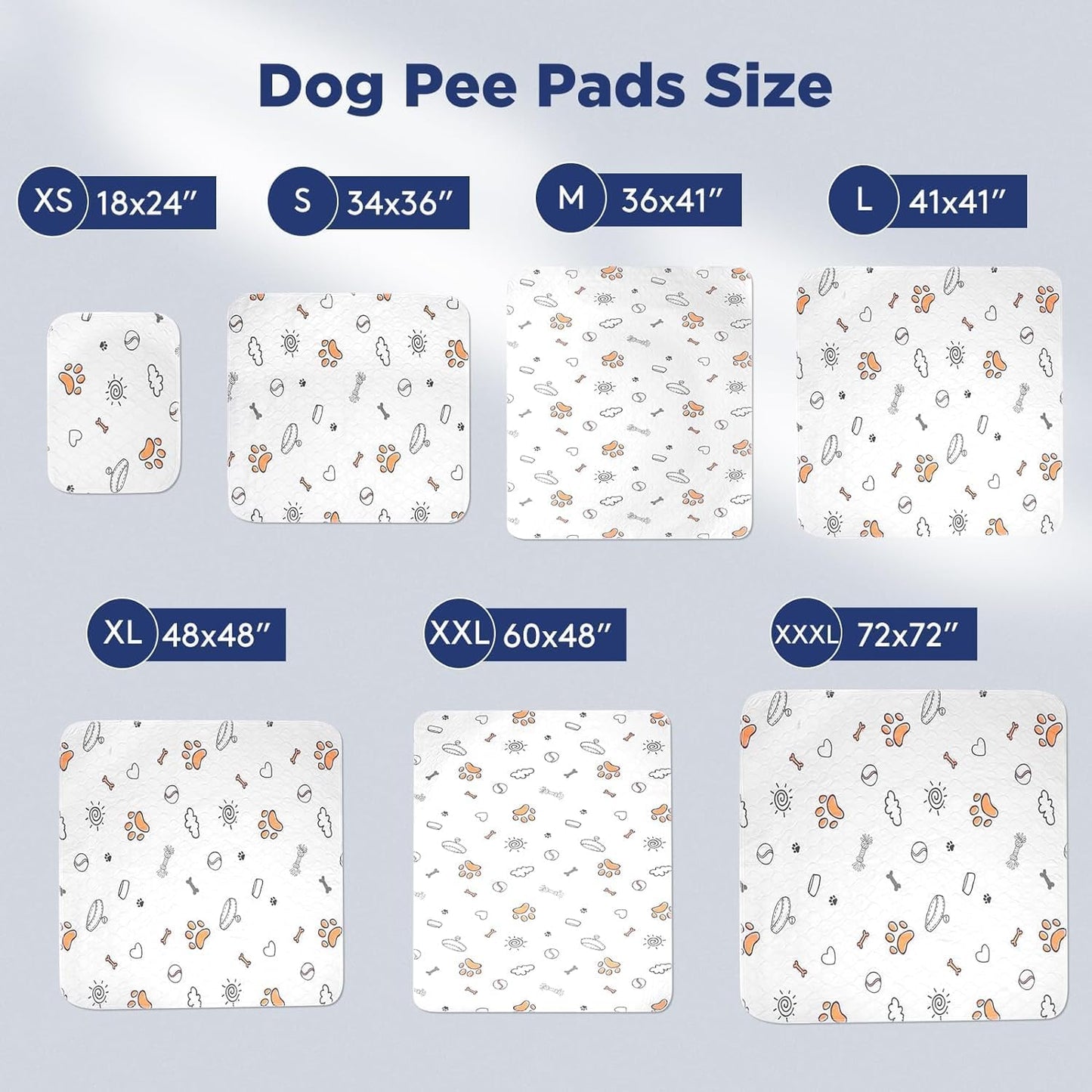 Washable Pee Pads for Dogs, 2 Pack Large 36"X41" Super Absorbent Reusable Training Pads, 100% Waterproof Non-Slip Puppy Whelping Playpen Indoor Mat Pet Supplies | Reusable Dog Training Pads, 100% Waterproof Non-Slip Pee Pads Whelping Pads Dog Playpen Indoor Dog Cage Pads Dog Mat