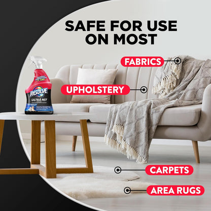 Ultra Pet Carpet Cleaner Spray – for Removal of Pet Stains & Odors, 32Oz | Removes Pet Stains & Odors