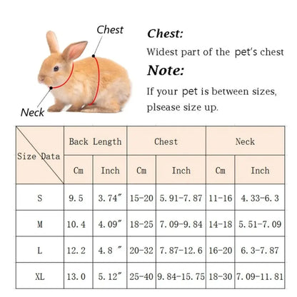 Fine Workmanship Pet Harness Rabbit Chest Harness Leash Guinea Pig Rabbit Sable Kitten Leash Small Pet Traction Leash Rabbit