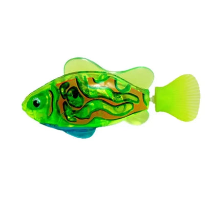 LED Interactive Swimming Robot Fish Toy for Cats - Stimulates Hunting Instincts with Glowing Motion