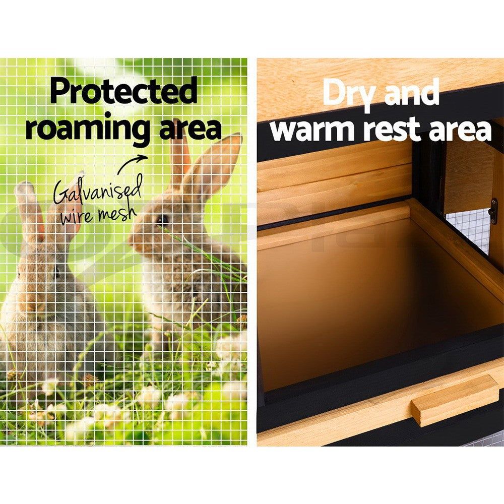 I.Pet Chicken Coop Rabbit Hutch Extra Large Run House Cage Wooden Bunny Outdoor
