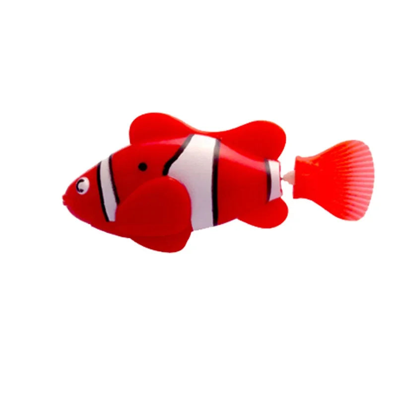 LED Interactive Swimming Robot Fish Toy for Cats - Stimulates Hunting Instincts with Glowing Motion