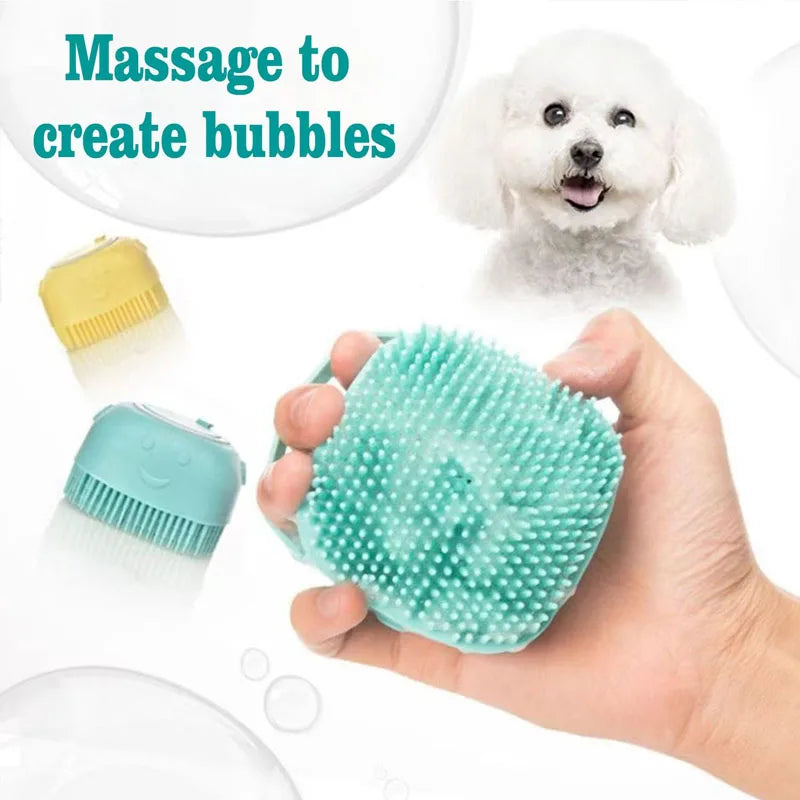 Bath Massage Brush Bathroom Multifunctional Puppy Big Dog Cat Soft Safety Silicone Pet Accessories for Dogs Cats Tools