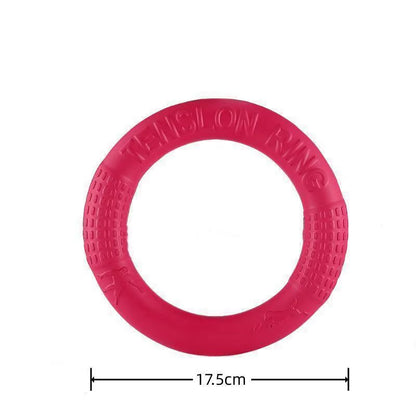 1Pc Orange Dog Toys Pet Flying Disk Training Ring Puller EVA Interactive Training Ring Puller Resistant for Dogs