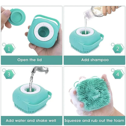 Bath Massage Brush Bathroom Multifunctional Puppy Big Dog Cat Soft Safety Silicone Pet Accessories for Dogs Cats Tools