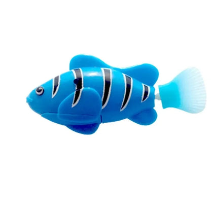 LED Interactive Swimming Robot Fish Toy for Cats - Stimulates Hunting Instincts with Glowing Motion