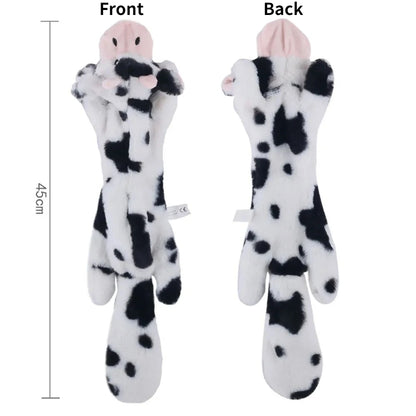 Funny Simulated Animal No Stuffing Dog Toy with Squeakers Durable Stuffingless Plush Squeaky Dog Chew Toy Crinkle Pet Squeak Toy
