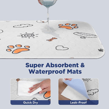 Washable Pee Pads for Dogs, 2 Pack Large 36"X41" Super Absorbent Reusable Training Pads, 100% Waterproof Non-Slip Puppy Whelping Playpen Indoor Mat Pet Supplies | Reusable Dog Training Pads, 100% Waterproof Non-Slip Pee Pads Whelping Pads Dog Playpen Indoor Dog Cage Pads Dog Mat
