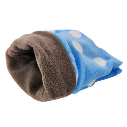 Polka Dot Lovely Plush Sleeping Bag Mini Pet Bed Nest for Guinea Pig Hamster
