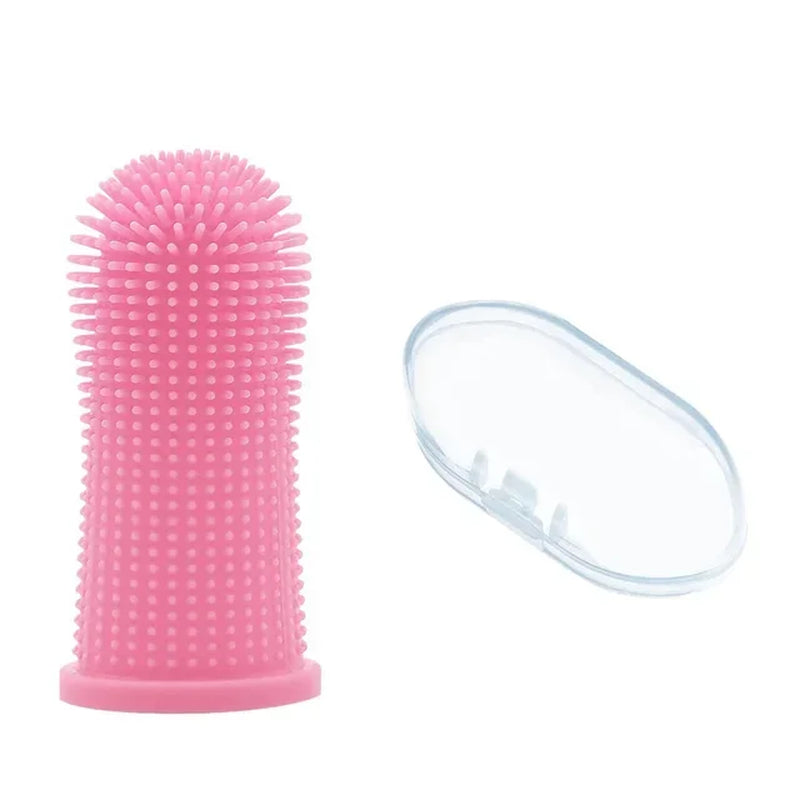 Super Soft Silicone Finger Toothbrush for Dogs and Cats - Nontoxic Teeth Cleaning and Breath Care Tool