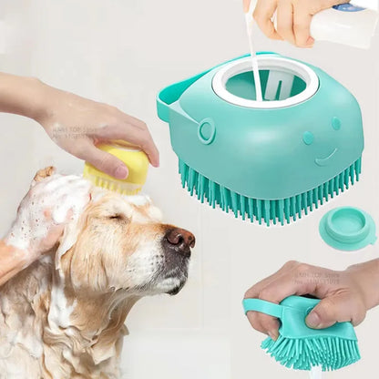 Bath Massage Brush Bathroom Multifunctional Puppy Big Dog Cat Soft Safety Silicone Pet Accessories for Dogs Cats Tools