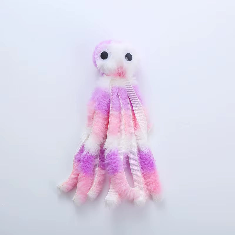 Cat Toy Cute Octopus Plush Toy Bite Resistant Teeth Interactive Play Pet Supplies