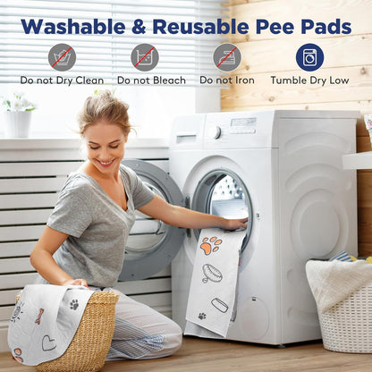 Washable Pee Pads for Dogs, 2 Pack Large 36"X41" Super Absorbent Reusable Training Pads, 100% Waterproof Non-Slip Puppy Whelping Playpen Indoor Mat Pet Supplies | Reusable Dog Training Pads, 100% Waterproof Non-Slip Pee Pads Whelping Pads Dog Playpen Indoor Dog Cage Pads Dog Mat