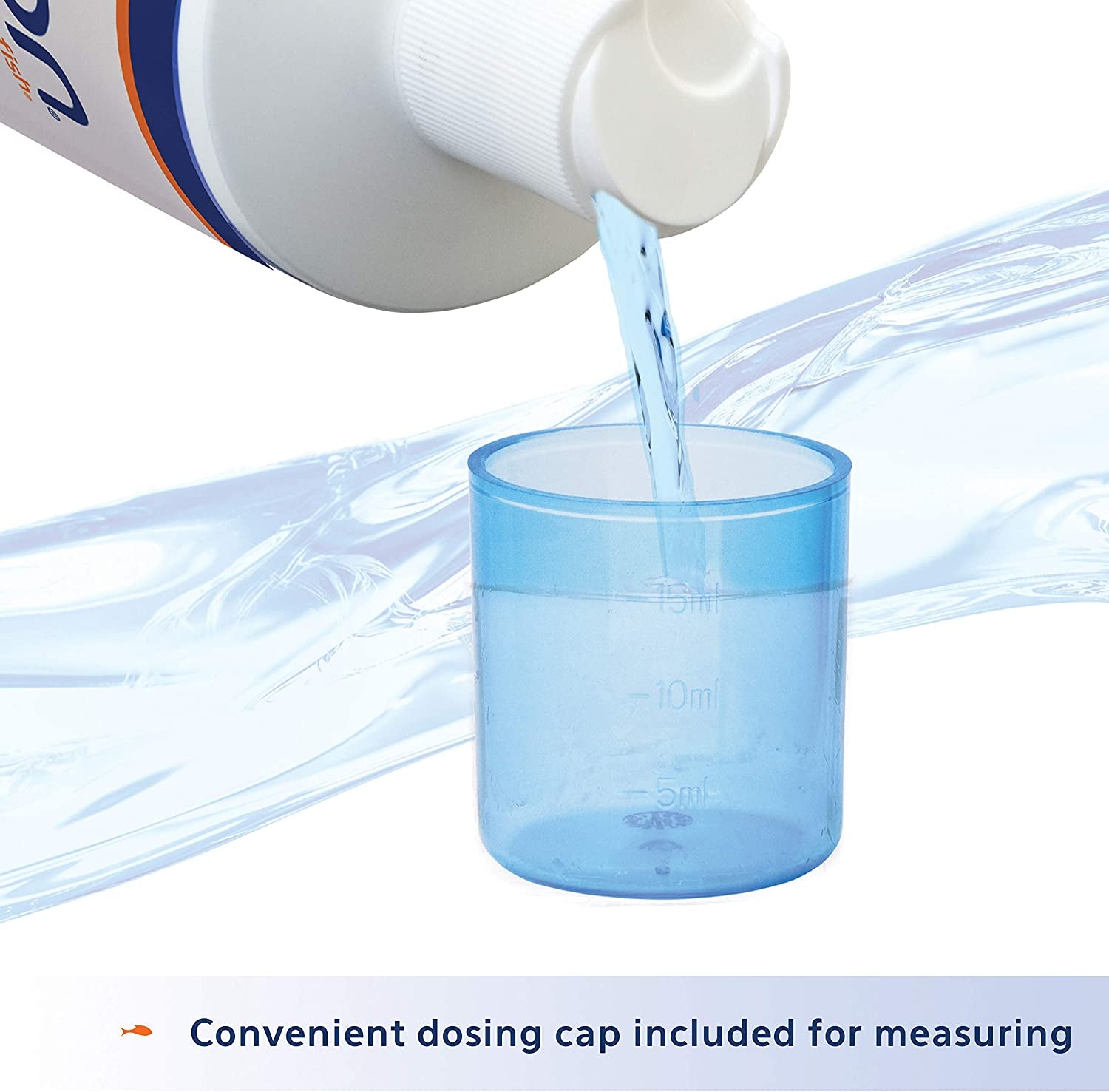 Fish Tank Water Conditioner Bottle, 16 Oz | Water Conditioner for Aquarium Tank, Neutralizes Chlorine and Chloramines in Tap Water; Dosage Cap Included