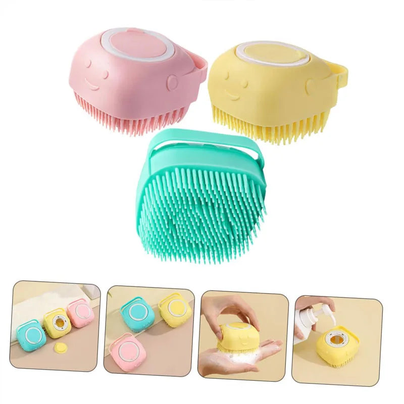Bath Massage Brush Bathroom Multifunctional Puppy Big Dog Cat Soft Safety Silicone Pet Accessories for Dogs Cats Tools