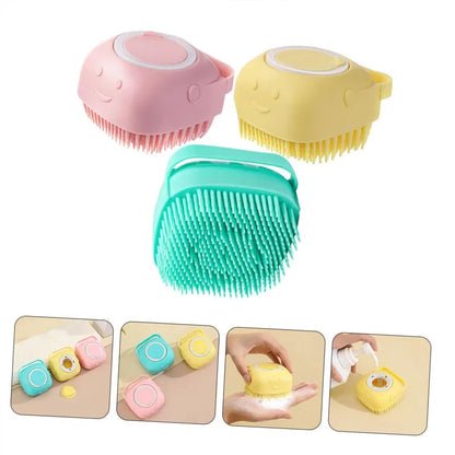 Bath Massage Brush Bathroom Multifunctional Puppy Big Dog Cat Soft Safety Silicone Pet Accessories for Dogs Cats Tools