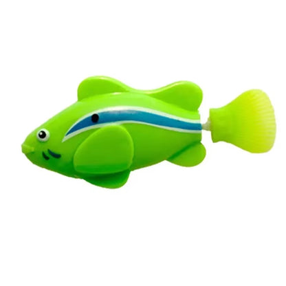 LED Interactive Swimming Robot Fish Toy for Cats - Stimulates Hunting Instincts with Glowing Motion