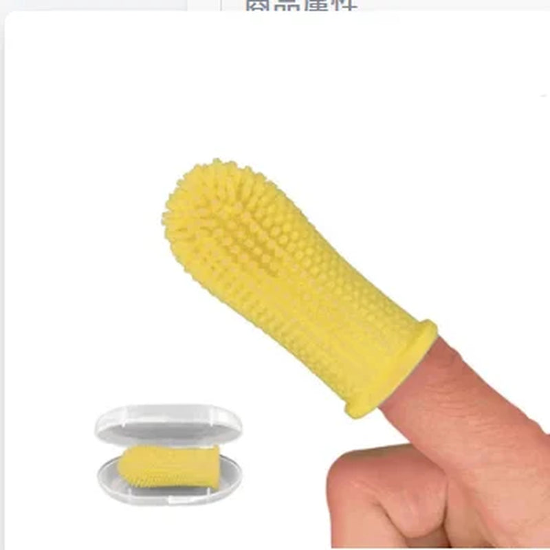 Super Soft Silicone Finger Toothbrush for Dogs and Cats - Nontoxic Teeth Cleaning and Breath Care Tool
