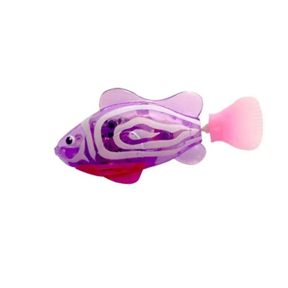 LED Interactive Swimming Robot Fish Toy for Cats - Stimulates Hunting Instincts with Glowing Motion