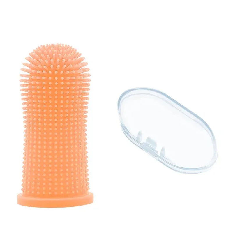 Super Soft Silicone Finger Toothbrush for Dogs and Cats - Nontoxic Teeth Cleaning and Breath Care Tool