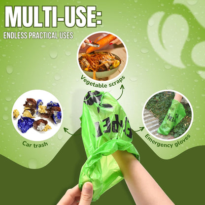 Dog Poop Bags, 1080 Count, 72 Rolls, Unscented, Green | USDA Certified 41% Plant-Based & 59% PE Dog Poo Bags, Leak-Proof 9X13 Bags for Clean and Easy Dog Waste Disposal.