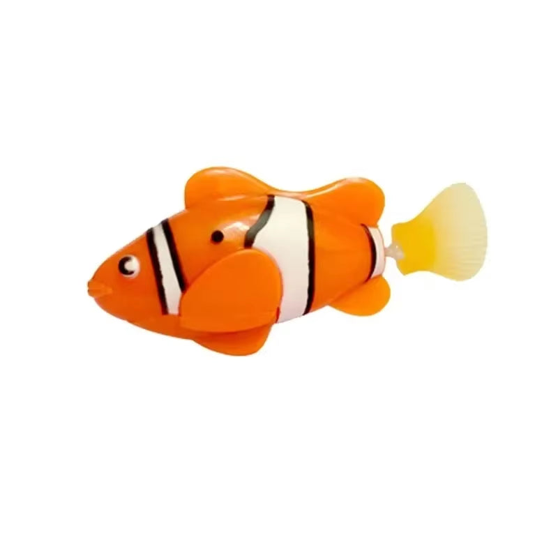 LED Interactive Swimming Robot Fish Toy for Cats - Stimulates Hunting Instincts with Glowing Motion